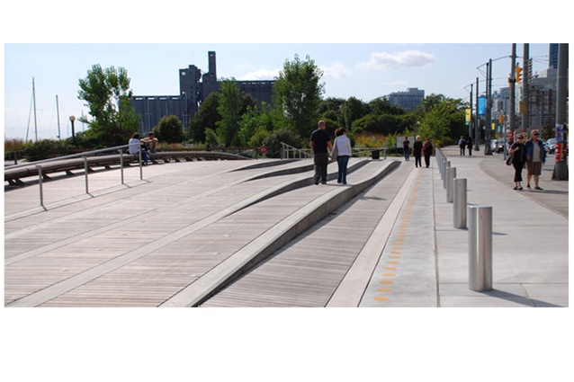 The Spadina Wavedeck, situated within the larger Toronto Centre Waterfront site.