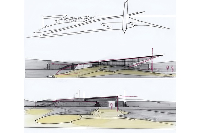 He pākaituna – concept sketches inspired by the kōrero tuku iho, expressing the natural phenomena of the whenua (landscape), such as the writhing movement of tuna (eels) caught in a hīnaki (eel trap).