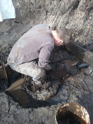 Max working hard on drainage issues.