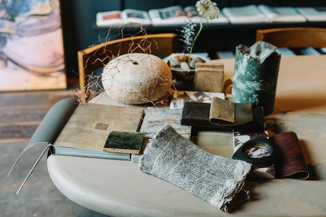 Surita pulled together similar or contrasting colours to those found in her selected stone samples.  