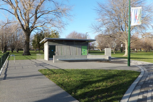 Flaxmere Park Public Toilets, Hastings by Citrus Studio Architecture was a winner in the Small Project Architecture category and was a recipient of the Resene Colour Award.