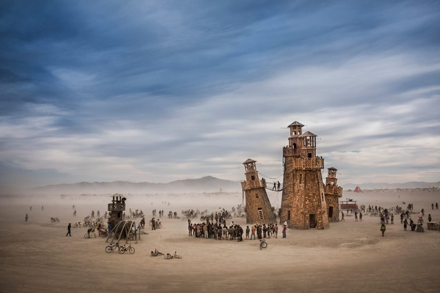 Sense of place: Black Rock Lighthouse Service at Burning Man, Nevada, USA, photographed by Tom Stahl.