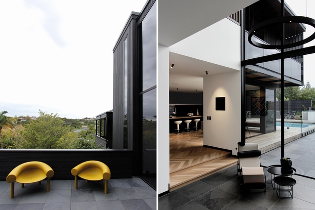 Pamela Place House: The transformation of this Robert Railley house required a reorientation of existing living spaces so that the surrounding landscape could be enjoyed.