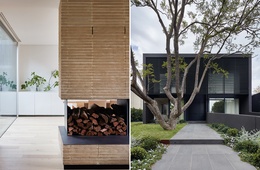 Dramatic contrast: Mayfield Ave Residence