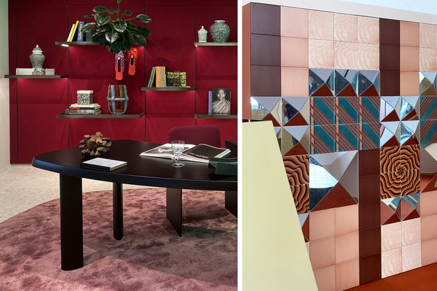 Rich burgundy hues and marbles of similar tones heralded a trend for rich, saturated colours.