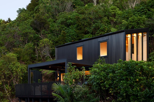 Shortlisted - Small Project Architecture: Honeymoon Bay Bach by Jerram Tocker Barron Architects.
