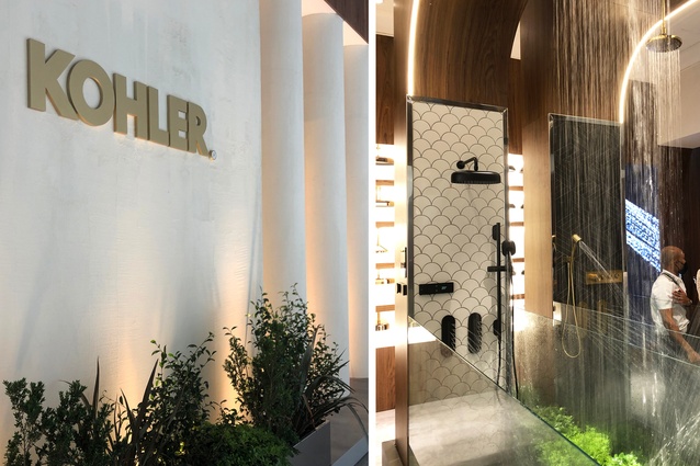 Kohler showcased their designer plumbing fixtures in an impressive fully-plumbed installation at the Salone del Mobile.