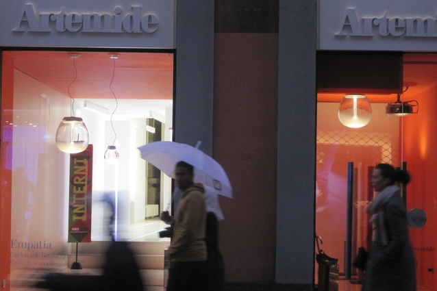 Window shopping: Artemide, Milan.