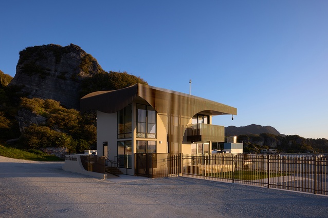 Shortlist - Public Architecture: Port Tarakohe Management and Amenities Building by JTB Architects.