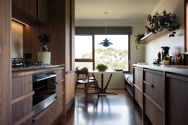 Cork flooring: Photographer Simon Devitt's kitchen, Auckland, designed by Bureaux, features stained cork flooring. 