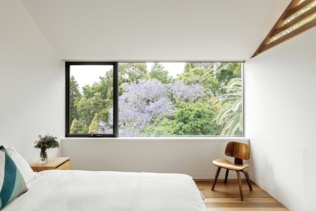 Light and views to foliage are drawn into the upstairs bedrooms.