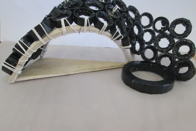 Flowing Tyres, designed by a group of first year architecture students from Unitec.