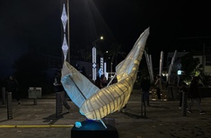 Unitec students light up Waiwharariki Anzac Square for Matariki 
