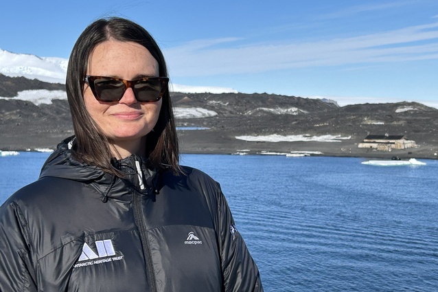 Cheshire Architects’ Lucy Hayes-Stevenson at Cape Evans.