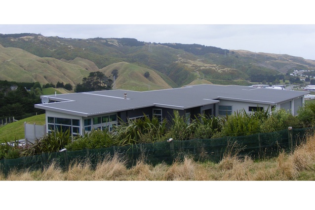 Tawa House, 2010. The clients requested a simple form nestled into their lifestyle block, facing towards the sun and across the valley.