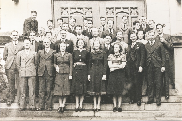 First-year architecture students at Auckland University College in 1939.