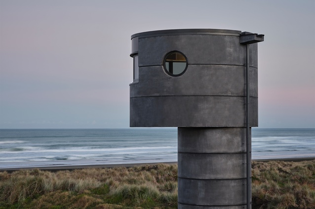 Te Pae lifeguard tower by Crosson Architects. Piha, New Zealand.
