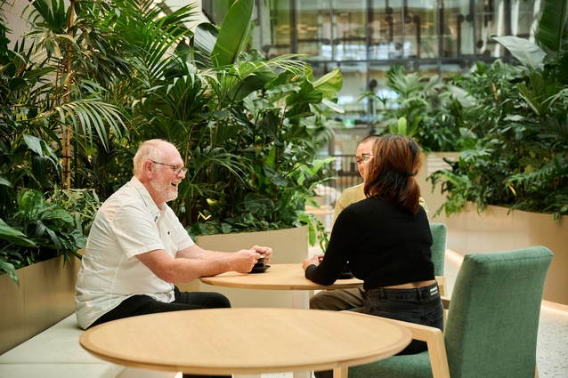 Views of the Healing Garden provide wellbeing benefits for medical staff who have a private staff-only area for respite breaks. Visitors of the garden are surrounded by nature within a secure, indoor environment.