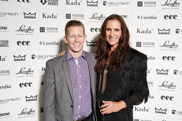 Ryan McKenzie with Joanne Duggan from Resene – Interior Awards sponsors. 