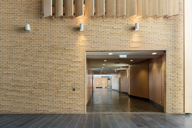 At the Manukau Courts, a sense of warmth is imposed through natural tones. 