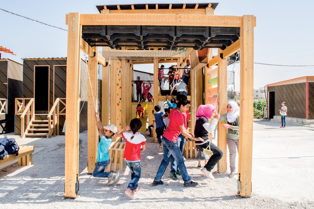 Children play in the IBTASEM playground, a project completed by CatalyticAction,  local partner Kayany Foundation and various partners and sponsors.