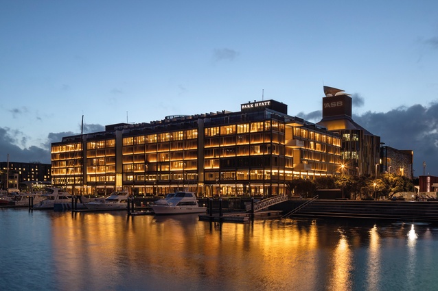 Situated on a 100-metre-long by 50-metre-wide full-block site, the seven-storey Park Hyatt overlooks the Viaduct Basin.