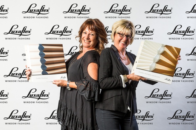 Kim Jarman, National Sales Manager Commercial and Sandy Wallace, Major Contracts Manager Commercial from Luxaflex.