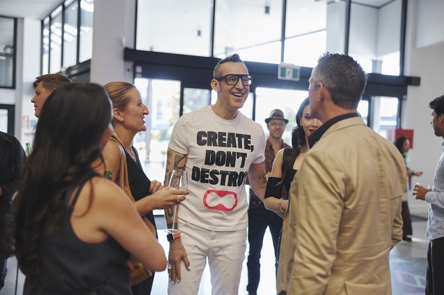 Karim Rashid with Design Conference attendees.