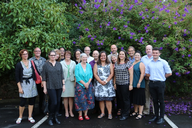 Members of the partner institutions and collaborating industry partners at the <em>Te Whaihanga</em> project launch.