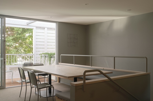 Old chairs from the demolished building were refurbished for re-use, avoiding both waste and the expense of buying new.