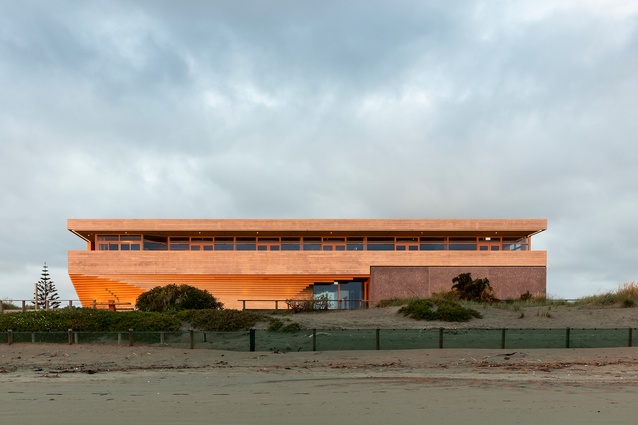 New Brighton Surf Life Saving Club by South by Southest Architects with Snøhetta, 2021.