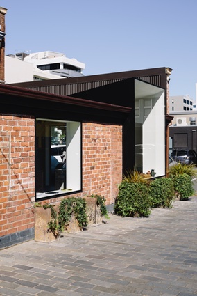 Exterior of the Newmarket Simon James Concept Store, designed by Cheshire Architects.