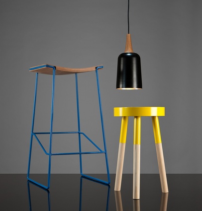 Webber’s new range: Wrap stool, Ampel pendant light and Y stool.
