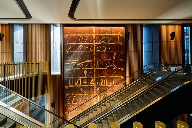 Artwork by Shane Cotton.