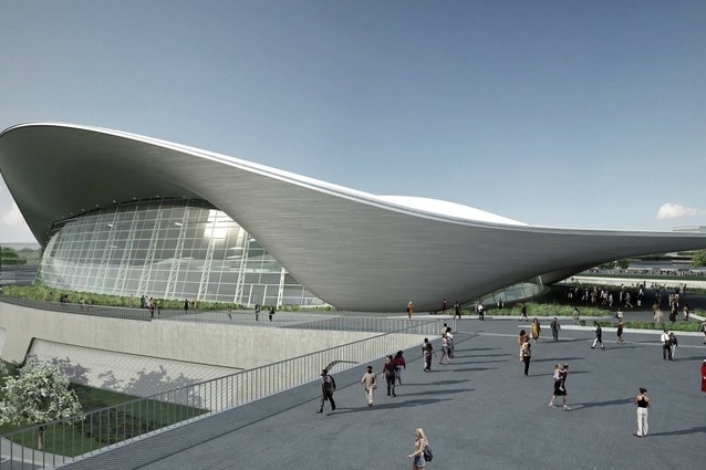 Zaha Hadid Architects' design for the London Aquatics Centre.