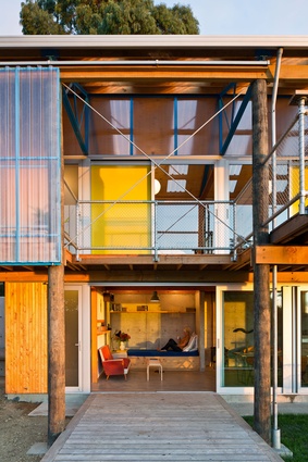The Dogbox in Whanganui, 2011. The two-bedroom house overlooks the city and river.