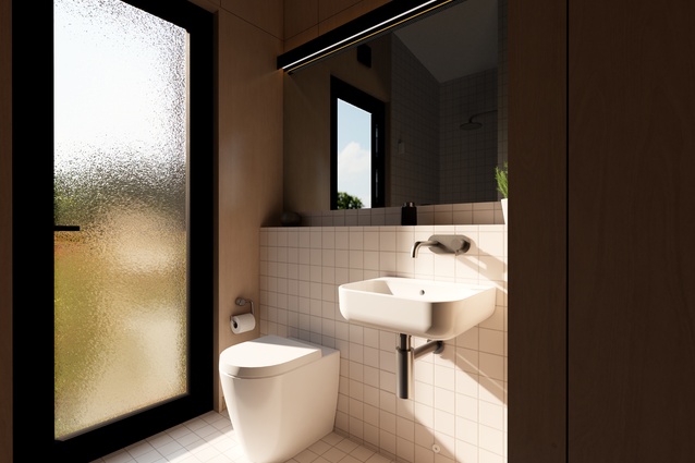 Bathrooms feature a dry composting toilet. These are waterless, conserving precious water resources and keeping effluent and pollutants out of waterways.