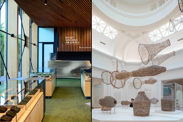 This year's Civic finalists. From left: Punangairi Visitor Centre, Te Whare o Rehua Sarjeant Gallery.