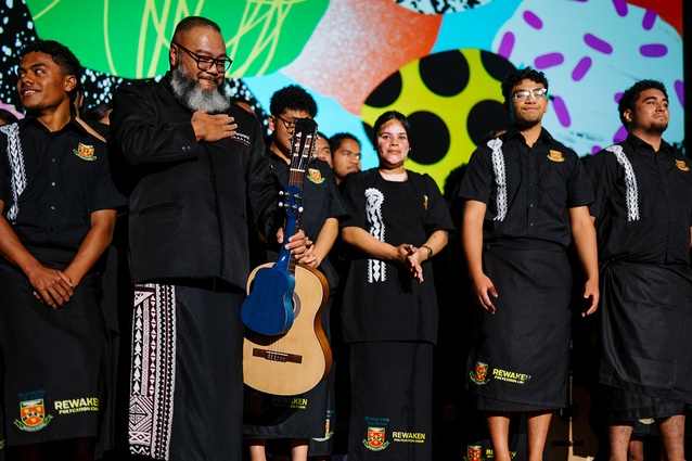 Choir Director Leaaesola Vuna and the Rewaken Polycation Choir, who performed during the celebrations at St Matthews-in-the-City.