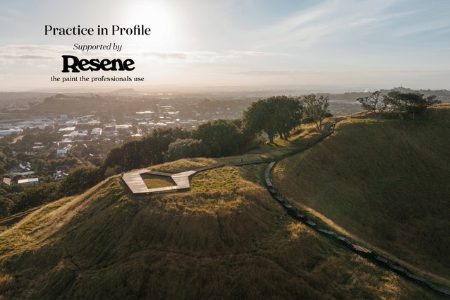 Maungawhau Tihi. This iconic pā site needed to accommodate the growing pressures of tourism whilst restoring the culture and mana of the maunga. The sensitive design response treads lightly on the land, elevating visitors on a structure that floats above the maunga.