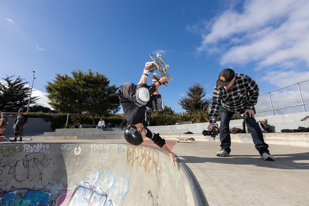 Washington Way Skatepark in full swing, by Convic, 2014.