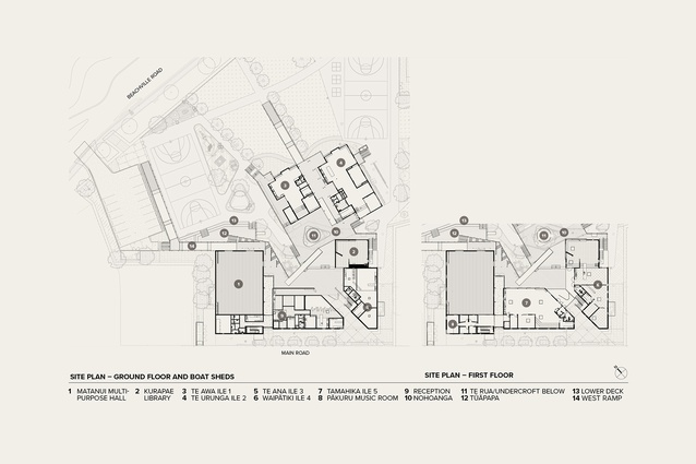 Site plans. Ground and first floor.