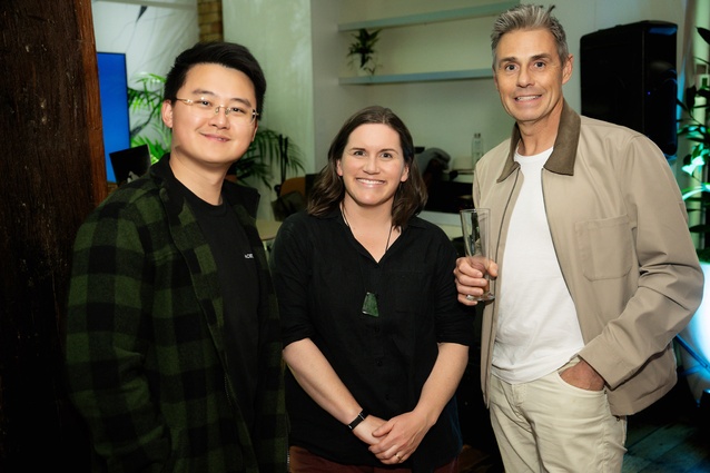 Guests with presenters from the day Sam McGavock (middle), director of the regenerative project management company, Done, and Simon Chamberlain director of GreenAir (right). 