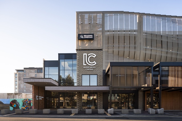 Layered architectural forms and materials of Invercargill Central create interesting and engaging streetscapes.