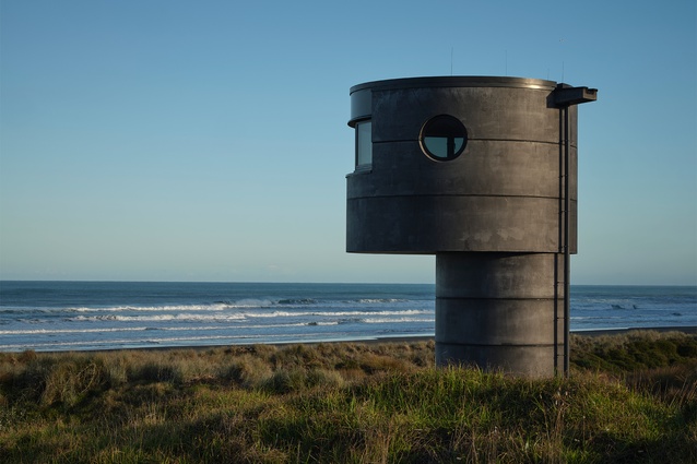 Te Pae lifeguard tower by Crosson Architects. Piha, New Zealand.