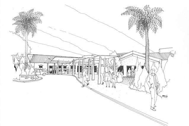 A sketch of the new proposed Tiaho Mai entry at Middlemore Hospital.