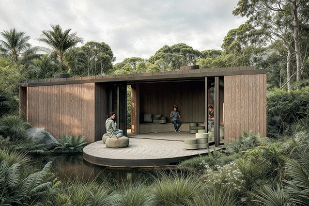 Render of the Wharerama Pod.