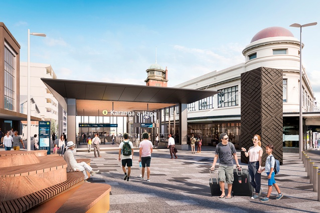 Pictured: Karanga Ā Hape, Beresford Square entrance. The redevelopment will unlock additional residential capacity and generate urban renewal within the inner-city fringe catchment. 