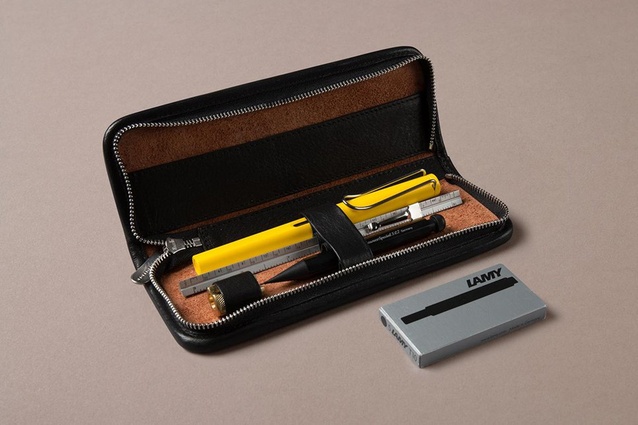 This <a href="https://choosingkeeping.com/collections/gifts-for-architects-and-designers/products/architects-set" target="_blank"><u>stationery set</u></a> was created with designers in mind, and includes an extra special Bauhaus Yellow Lamy Safari fountain pen, amongst other items.