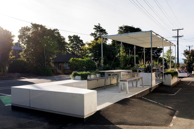 Shortlist - Small Project Architecture: Queen Street Parklet by William Samuels.
